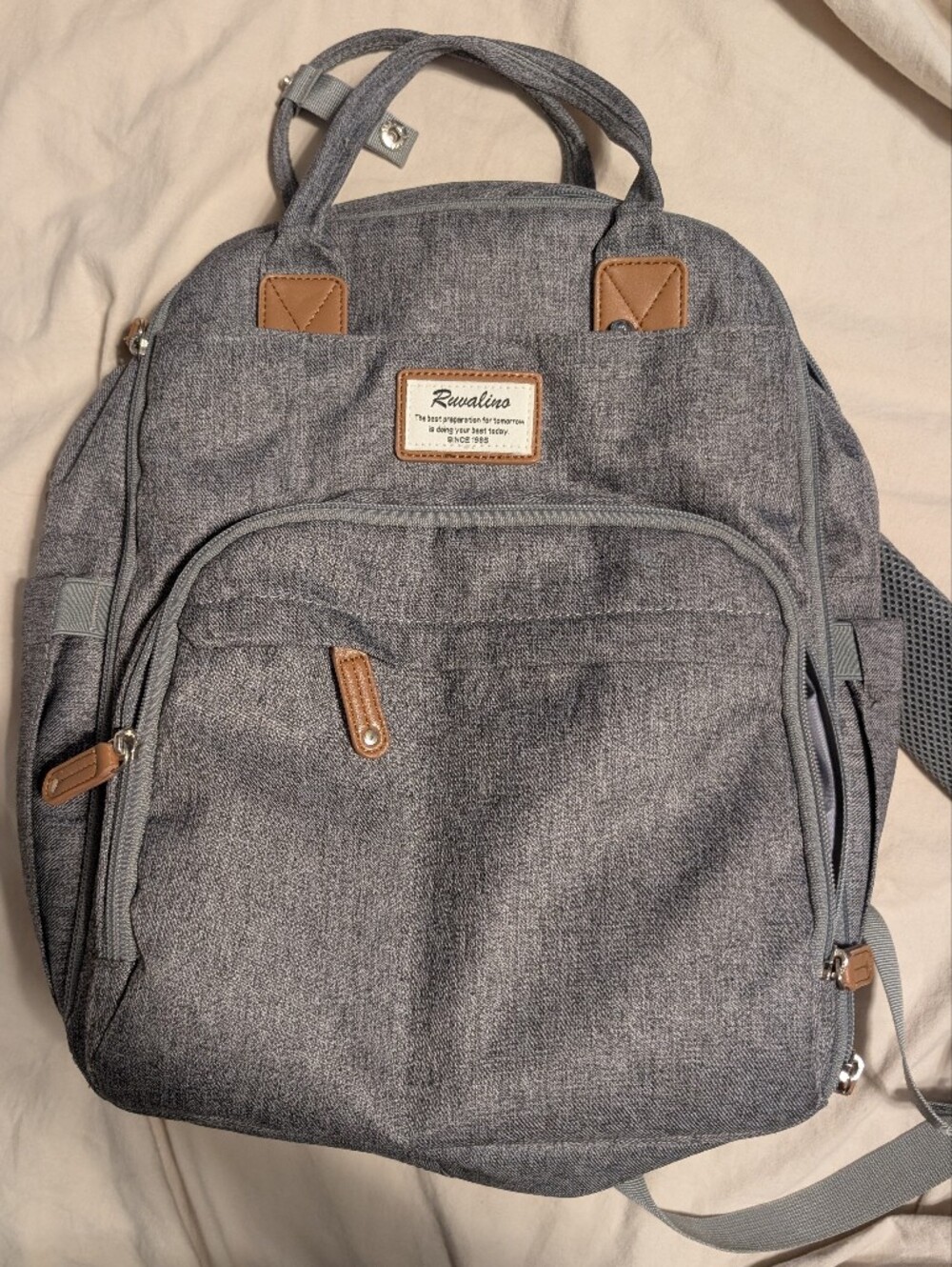 Ruvalino Diaper Bag Backpack With Changing Mat